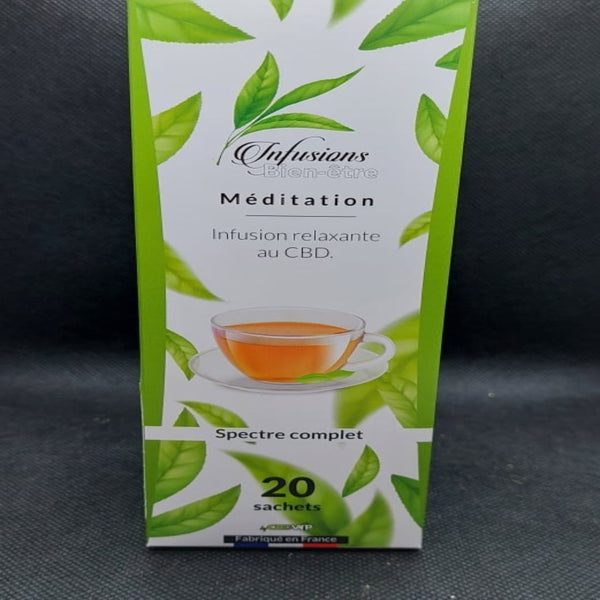 INFUSION MEDITATION relaxante 40 mg de CBDspectre complet cbdvap