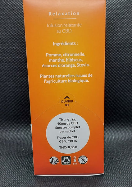 INFUSION RELAXATION 40 mg de CBD spectre complet cbdvap
