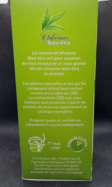 INFUSION MEDITATION relaxante 40 mg de CBDspectre complet cbdvap